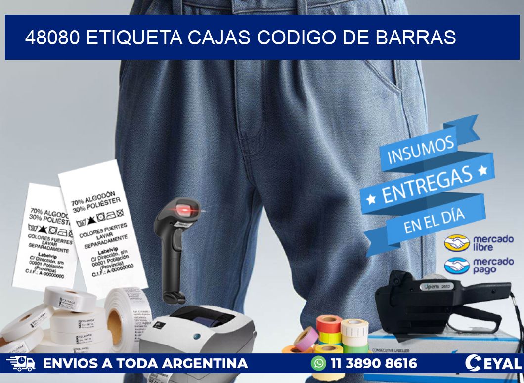 48080 etiqueta cajas codigo de barras