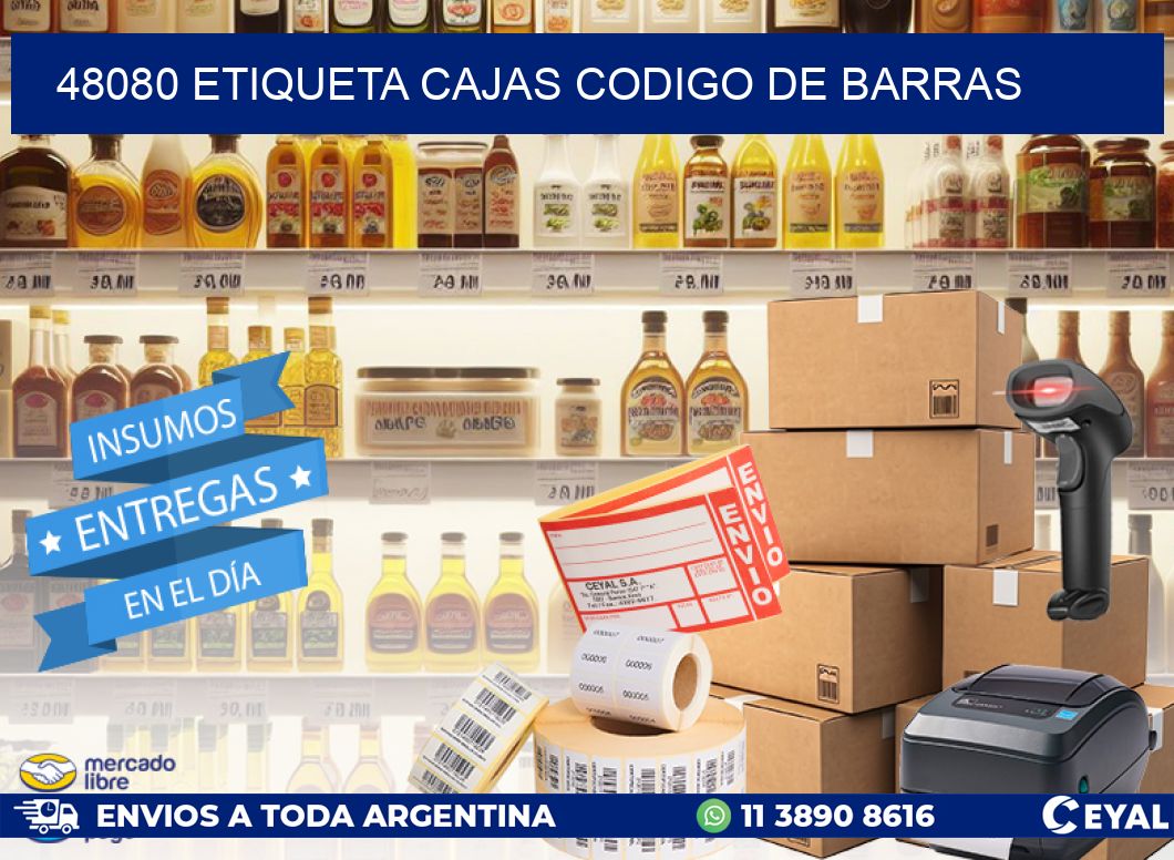 48080 etiqueta cajas codigo de barras