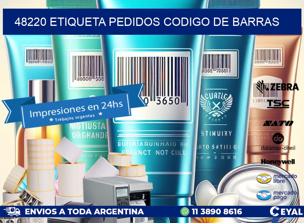 48220 etiqueta pedidos codigo de barras