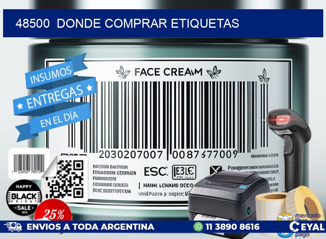 48500  donde comprar etiquetas