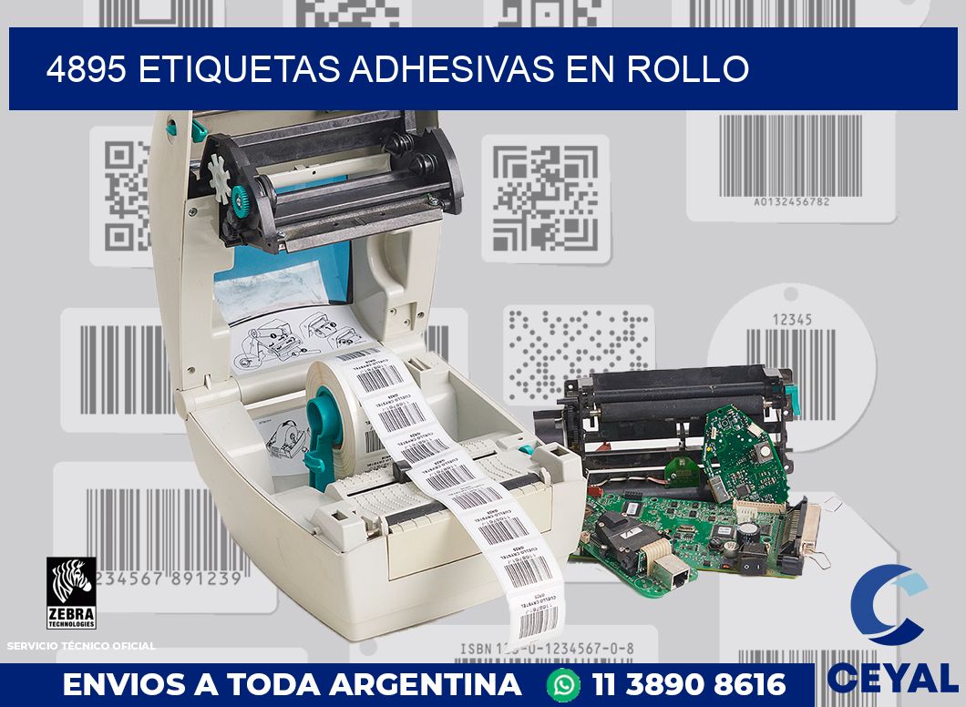 4895 etiquetas adhesivas en rollo