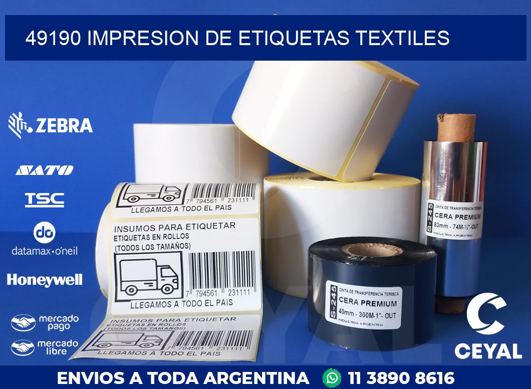 49190 IMPRESION DE ETIQUETAS TEXTILES