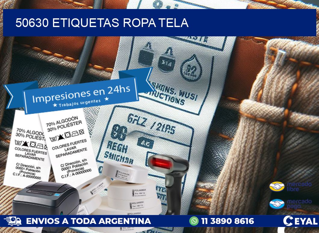 50630 ETIQUETAS ROPA TELA