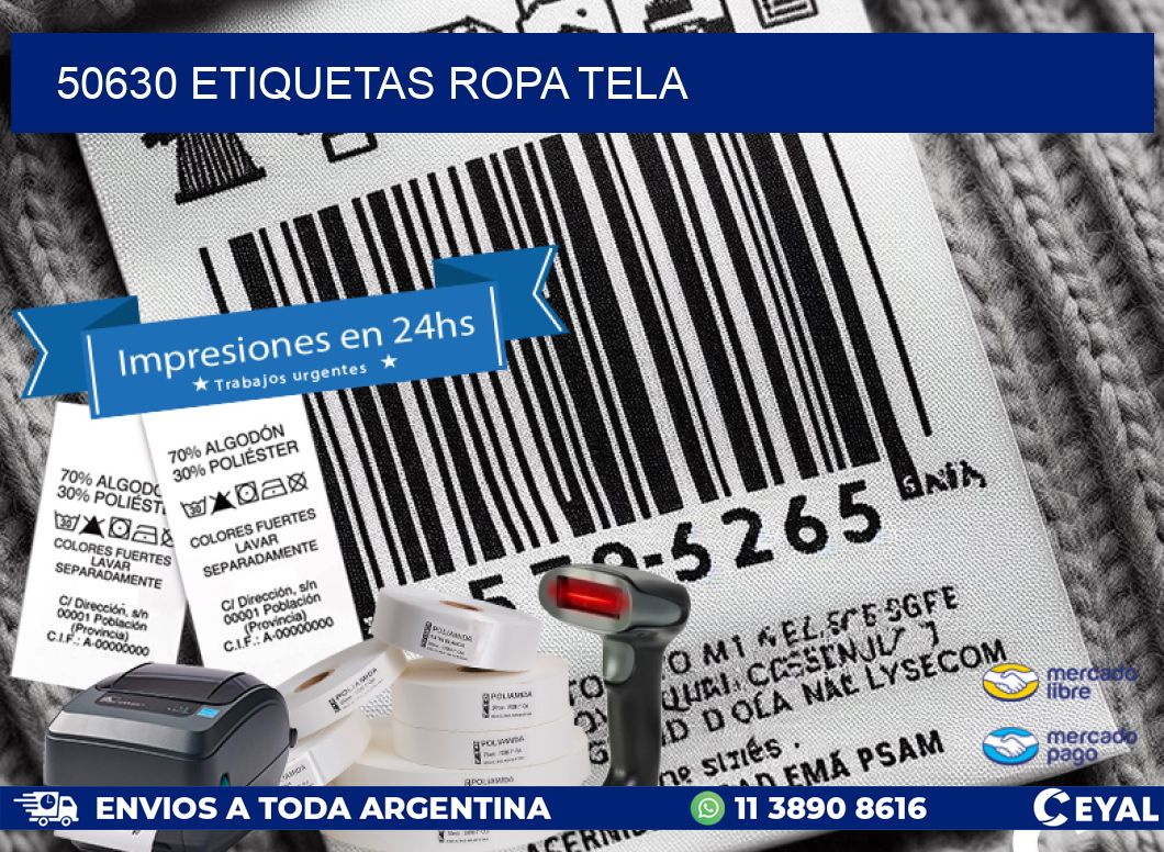 50630 ETIQUETAS ROPA TELA