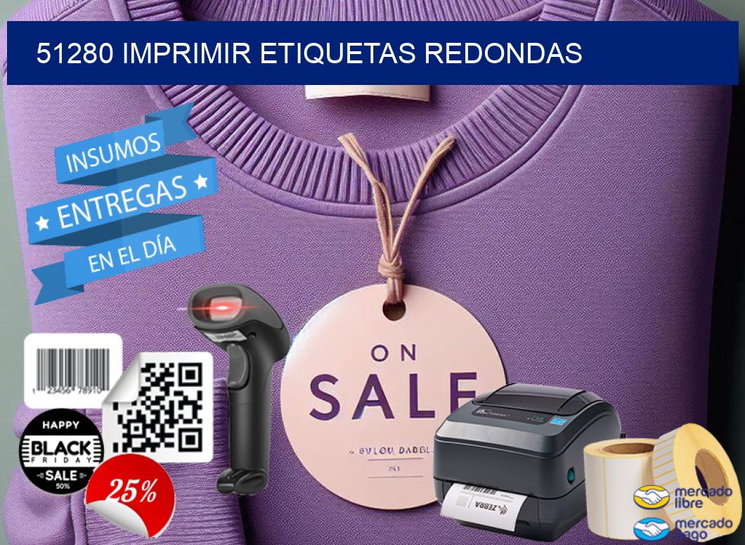 51280 IMPRIMIR ETIQUETAS REDONDAS