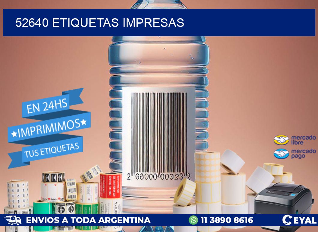 52640 etiquetas impresas