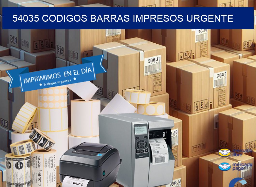 54035 CODIGOS BARRAS IMPRESOS URGENTE