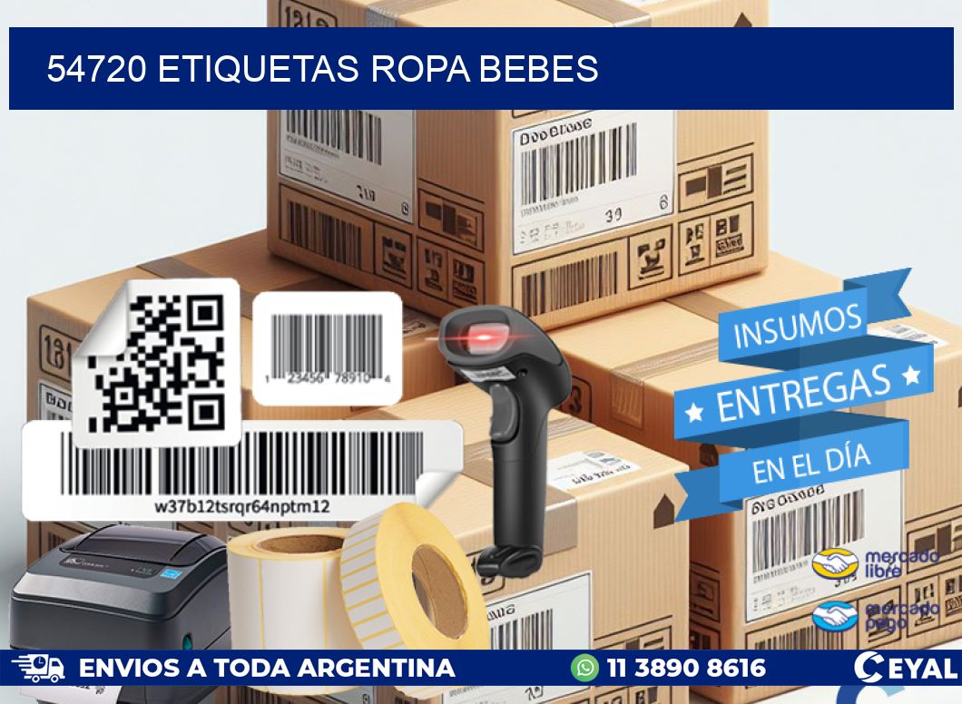 54720 ETIQUETAS ROPA BEBES