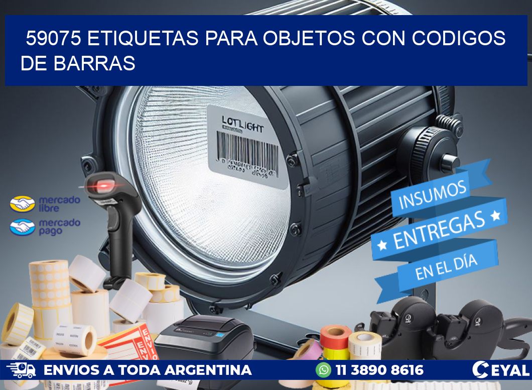 59075 ETIQUETAS PARA OBJETOS CON CODIGOS DE BARRAS