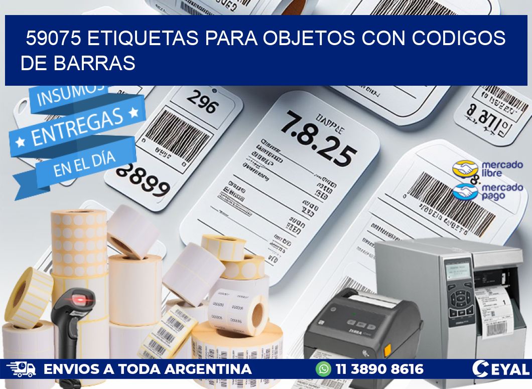 59075 ETIQUETAS PARA OBJETOS CON CODIGOS DE BARRAS