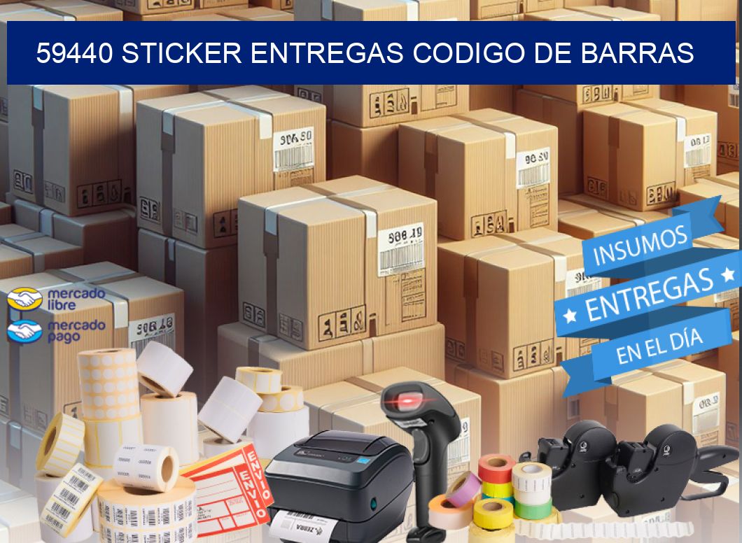 59440 STICKER ENTREGAS CODIGO DE BARRAS