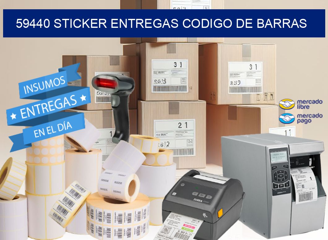 59440 STICKER ENTREGAS CODIGO DE BARRAS