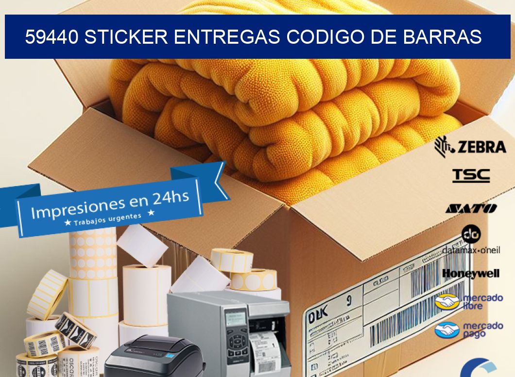 59440 STICKER ENTREGAS CODIGO DE BARRAS