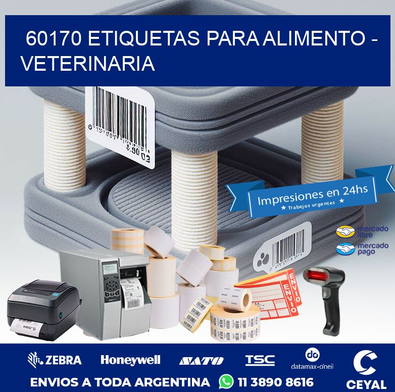 60170 ETIQUETAS PARA ALIMENTO – VETERINARIA