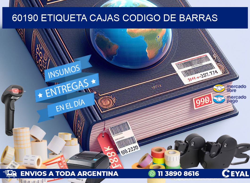 60190 etiqueta cajas codigo de barras