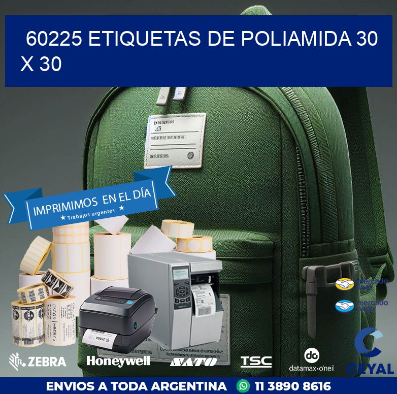 60225 ETIQUETAS DE POLIAMIDA 30 X 30