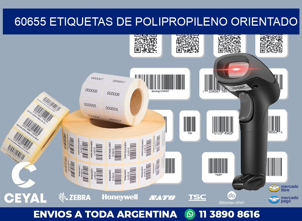 60655 ETIQUETAS DE POLIPROPILENO ORIENTADO