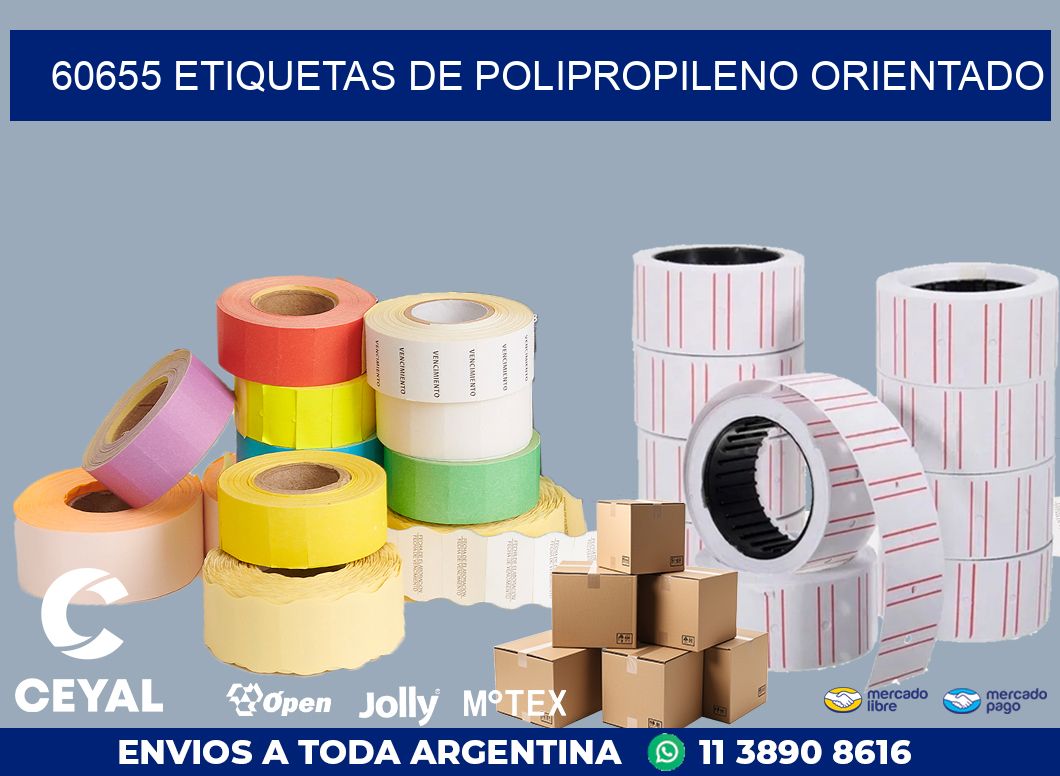 60655 ETIQUETAS DE POLIPROPILENO ORIENTADO