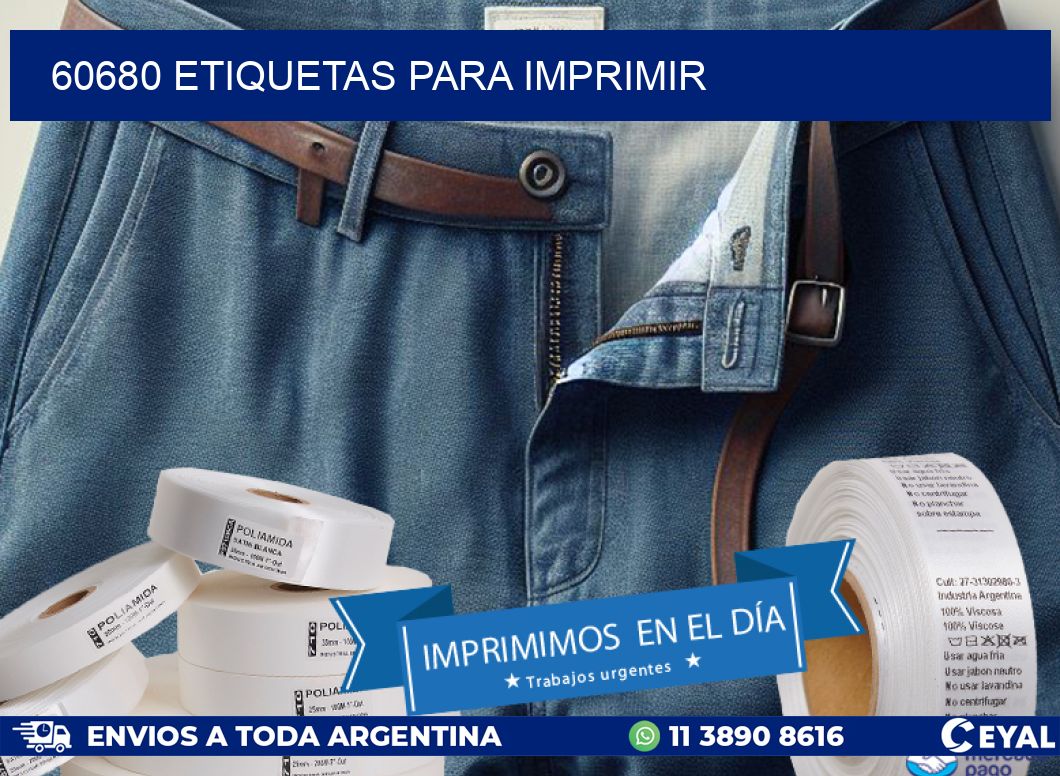 60680 etiquetas para imprimir