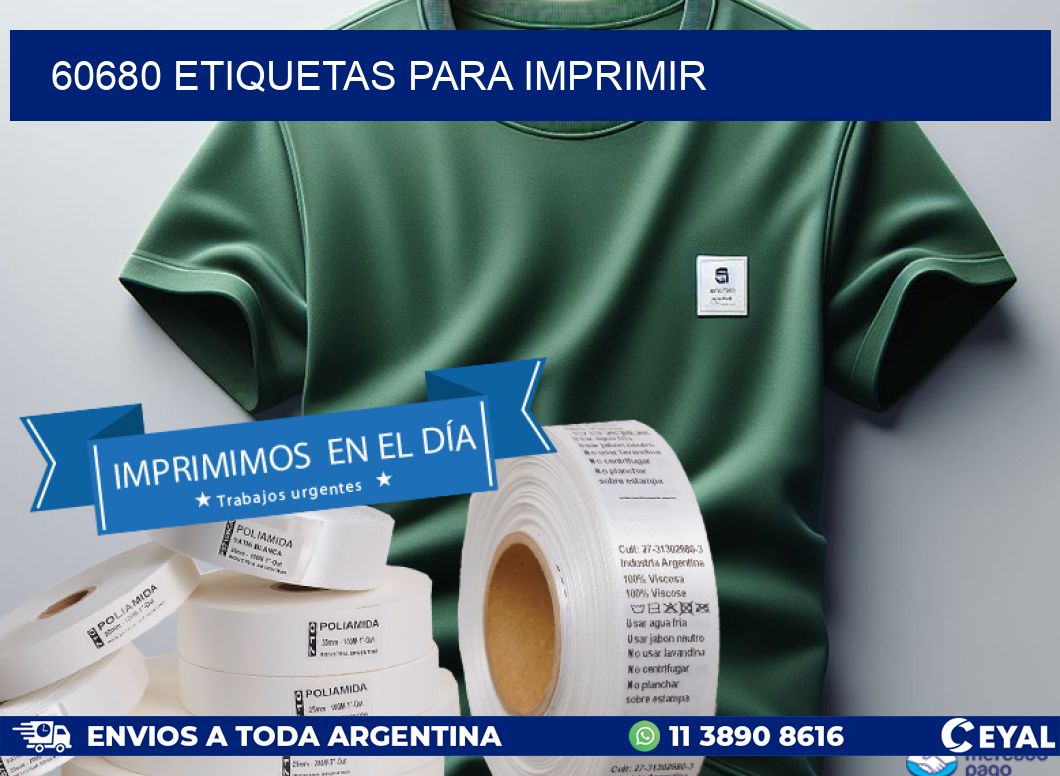 60680 etiquetas para imprimir