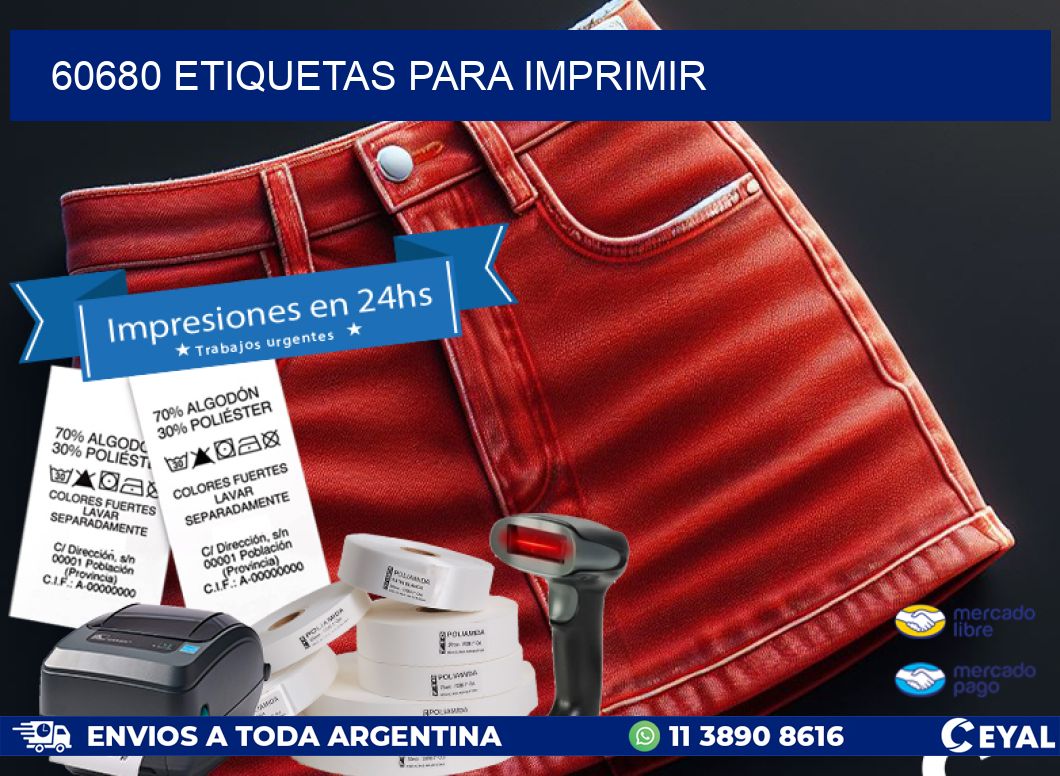 60680 etiquetas para imprimir