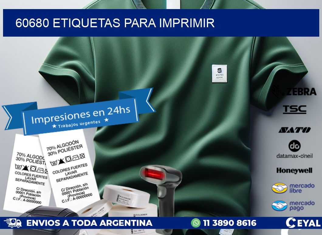 60680 etiquetas para imprimir
