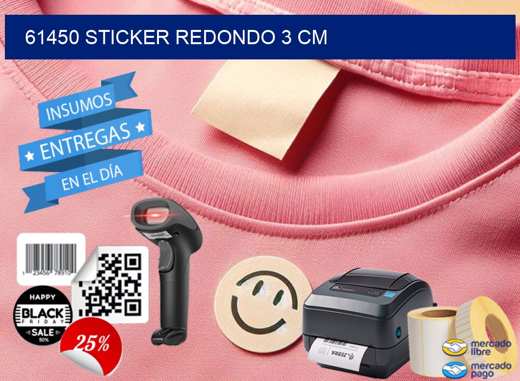 61450 STICKER REDONDO 3 CM