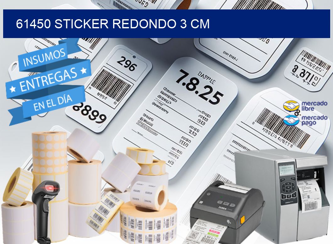 61450 STICKER REDONDO 3 CM