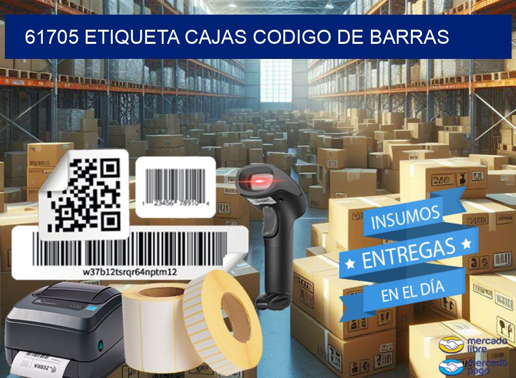 61705 etiqueta cajas codigo de barras