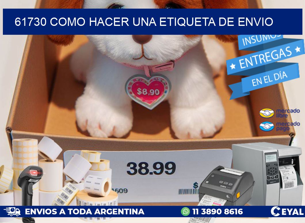 61730 como hacer una etiqueta de envio