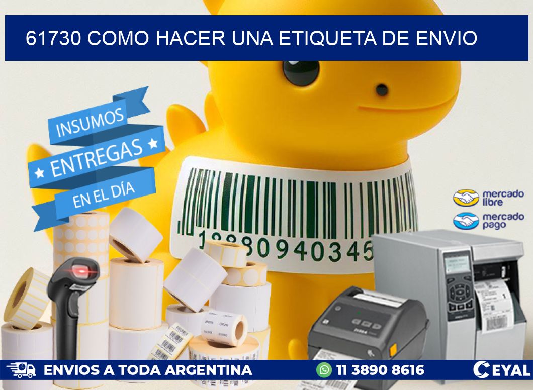 61730 como hacer una etiqueta de envio