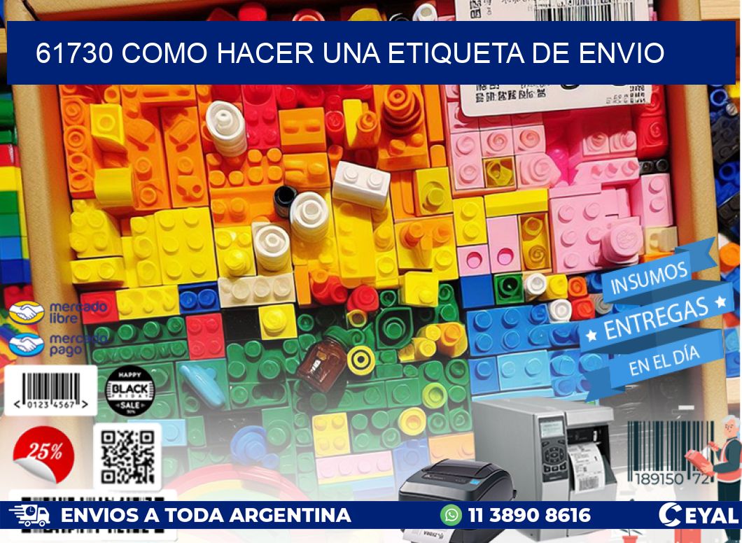 61730 como hacer una etiqueta de envio