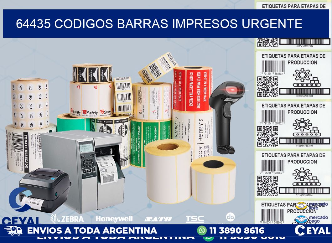 64435 CODIGOS BARRAS IMPRESOS URGENTE