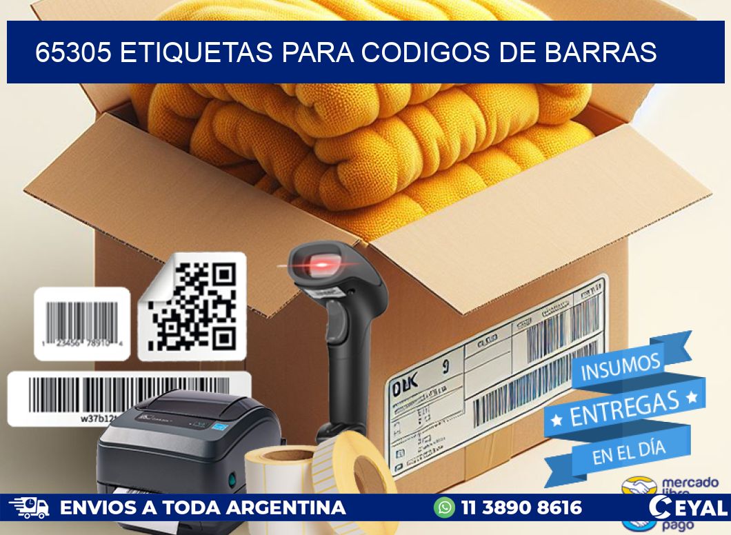 65305 ETIQUETAS PARA CODIGOS DE BARRAS