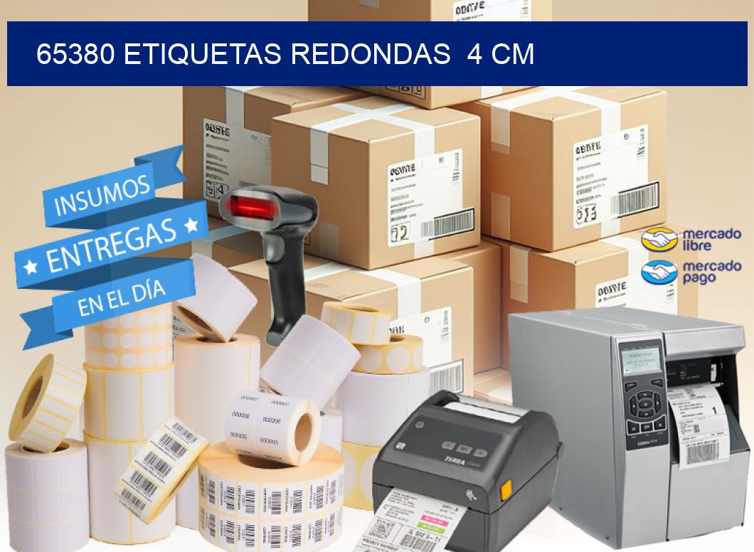65380 ETIQUETAS REDONDAS 4 CM