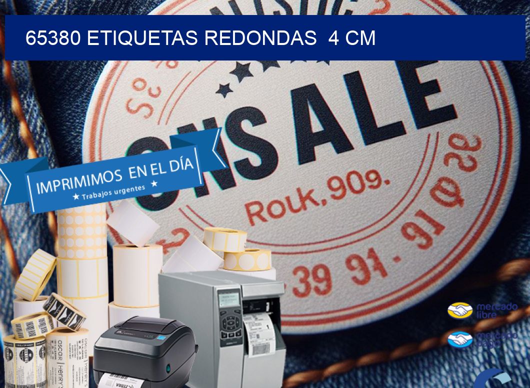 65380 ETIQUETAS REDONDAS 4 CM