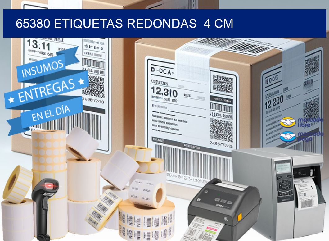 65380 ETIQUETAS REDONDAS 4 CM