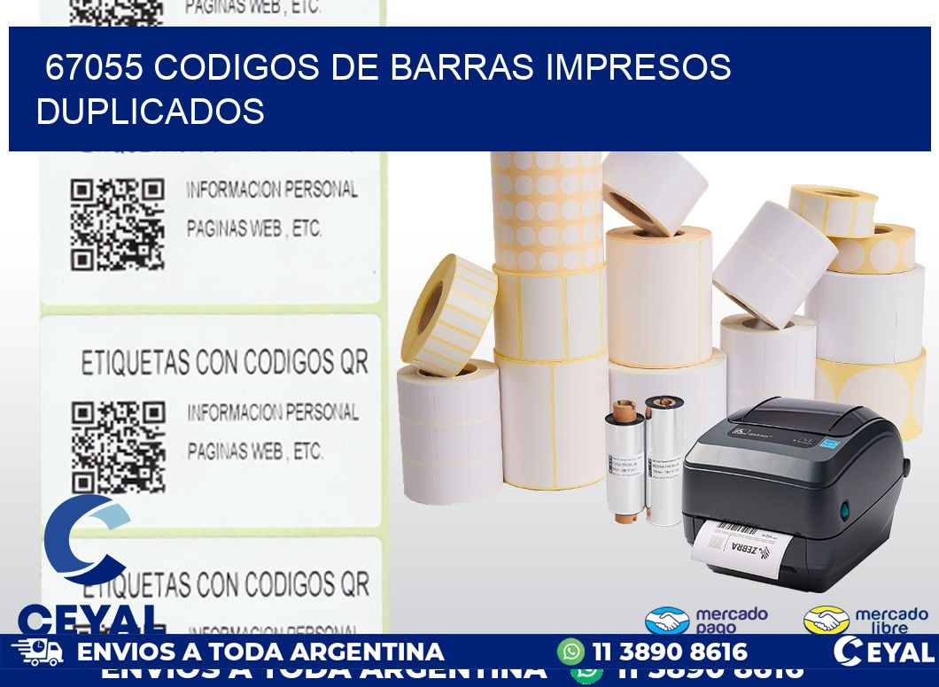 67055 codigos de barras impresos duplicados