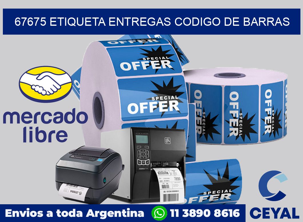 67675 ETIQUETA ENTREGAS CODIGO DE BARRAS