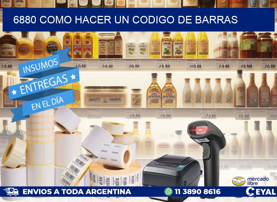 6880 como hacer un codigo de barras