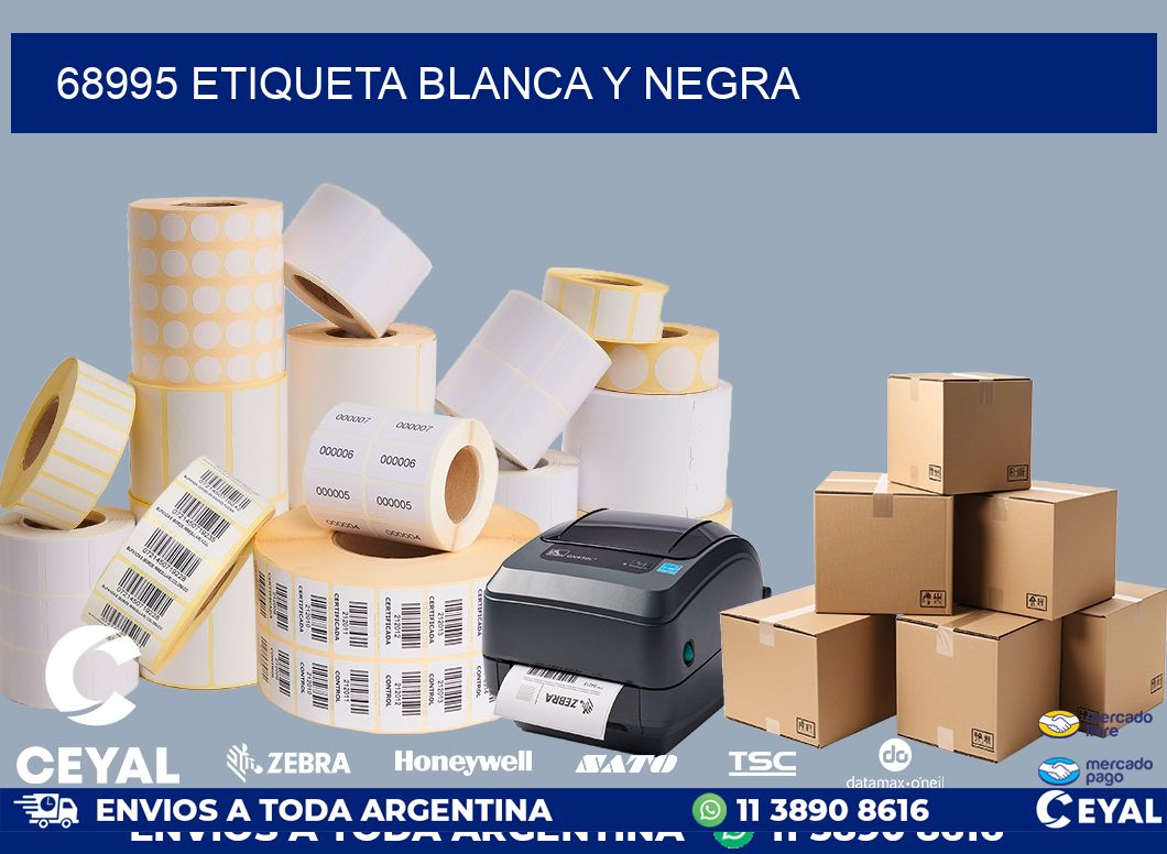 68995 ETIQUETA BLANCA Y NEGRA