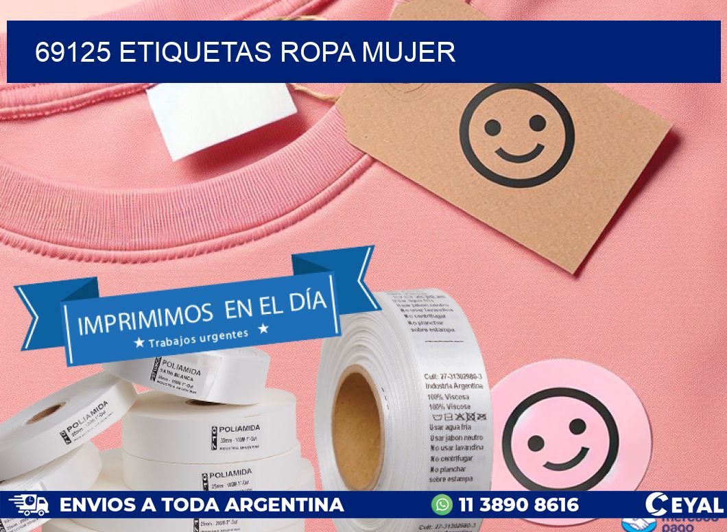 69125 ETIQUETAS ROPA MUJER