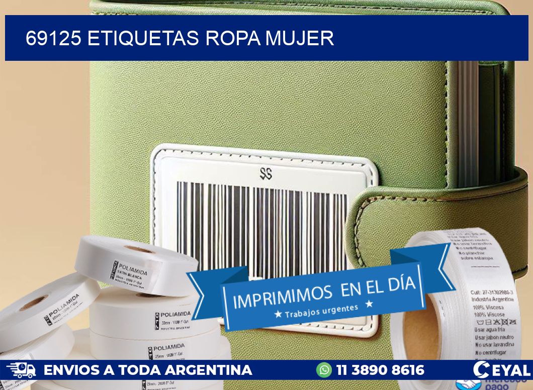 69125 ETIQUETAS ROPA MUJER