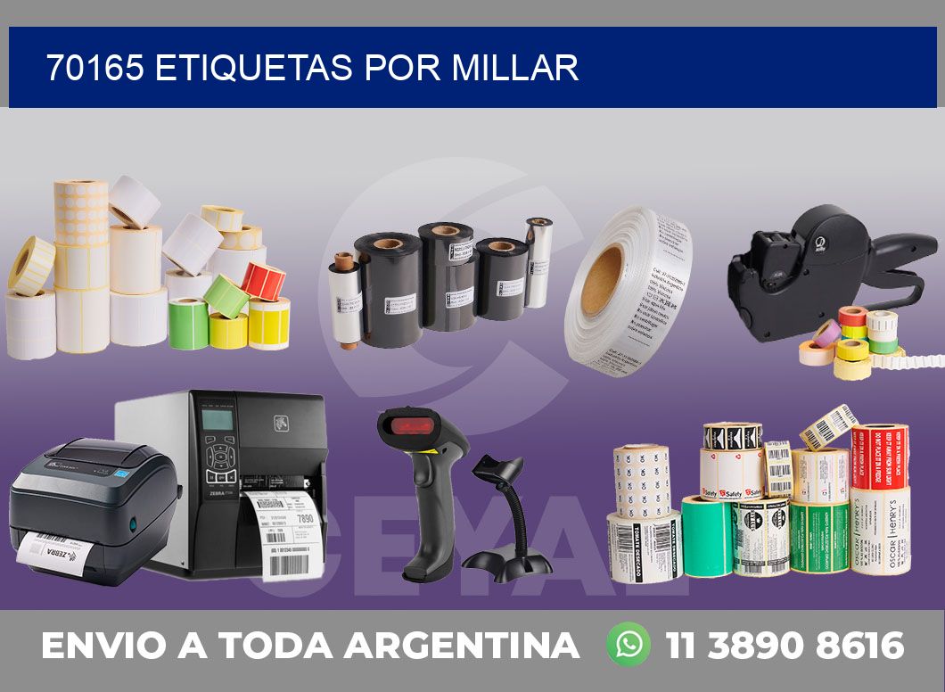 70165 etiquetas por millar