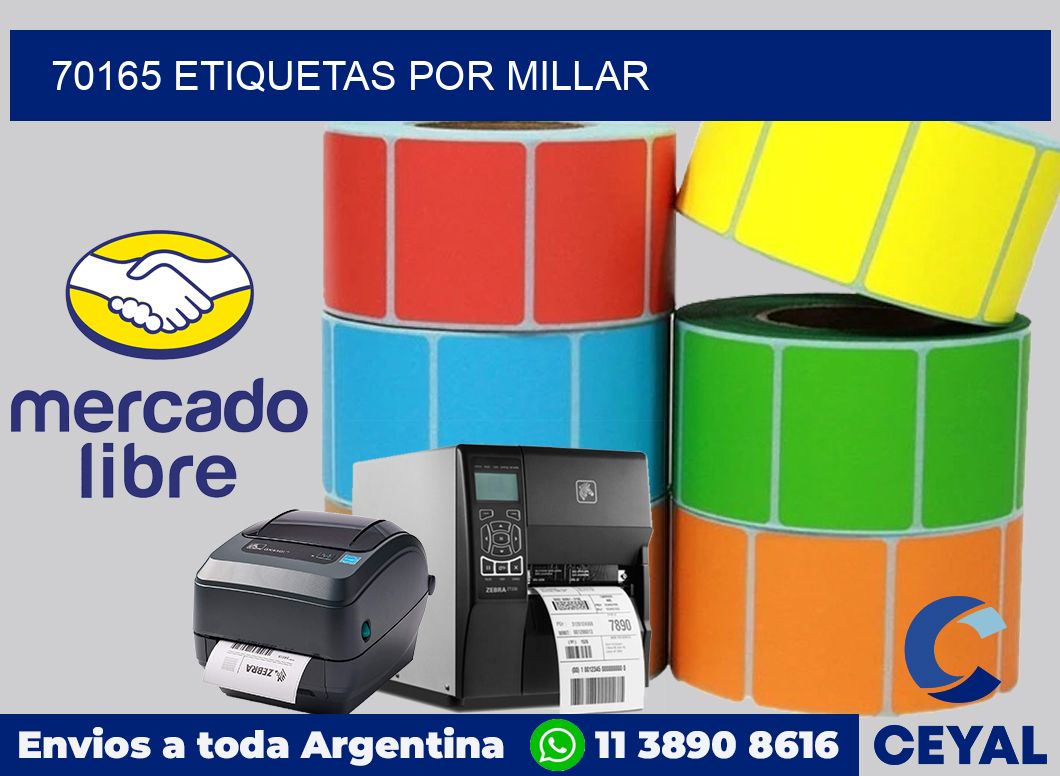 70165 etiquetas por millar