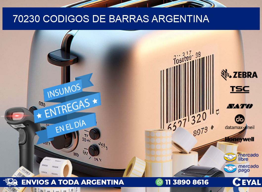 70230 CODIGOS DE BARRAS ARGENTINA