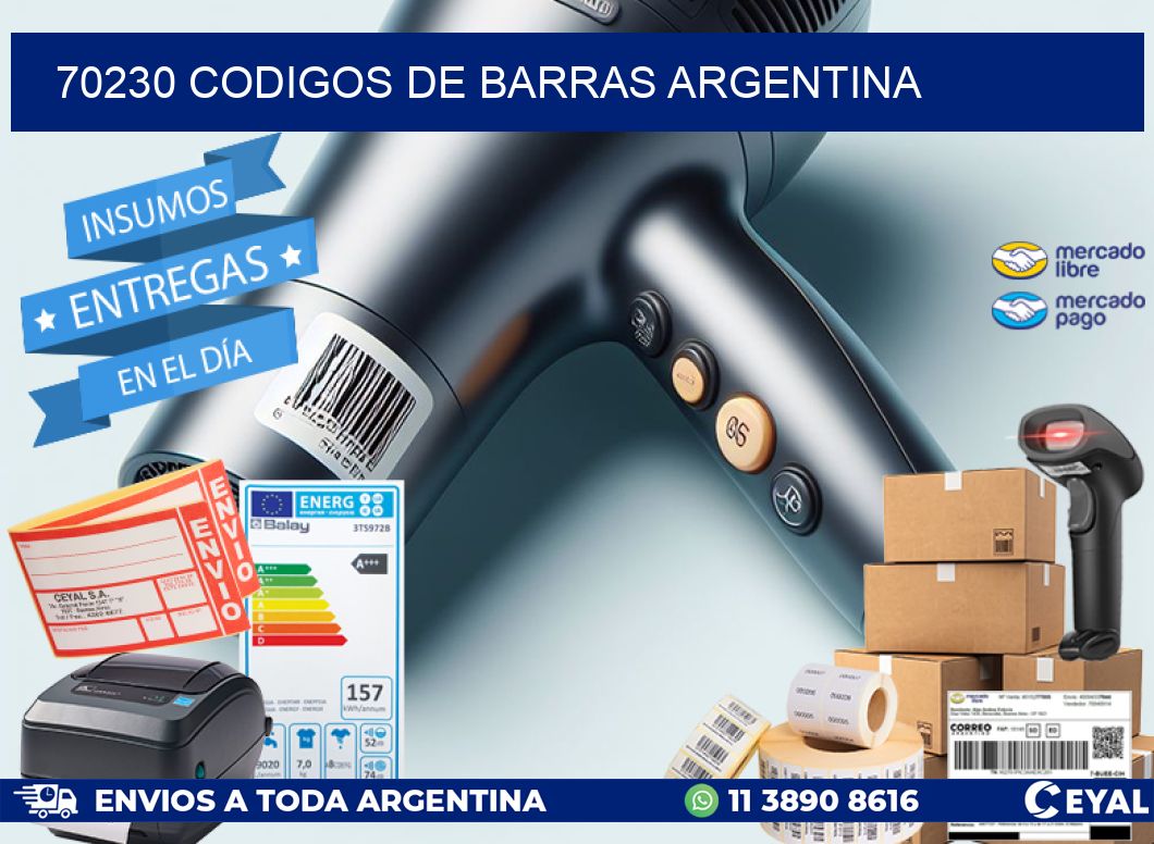 70230 CODIGOS DE BARRAS ARGENTINA
