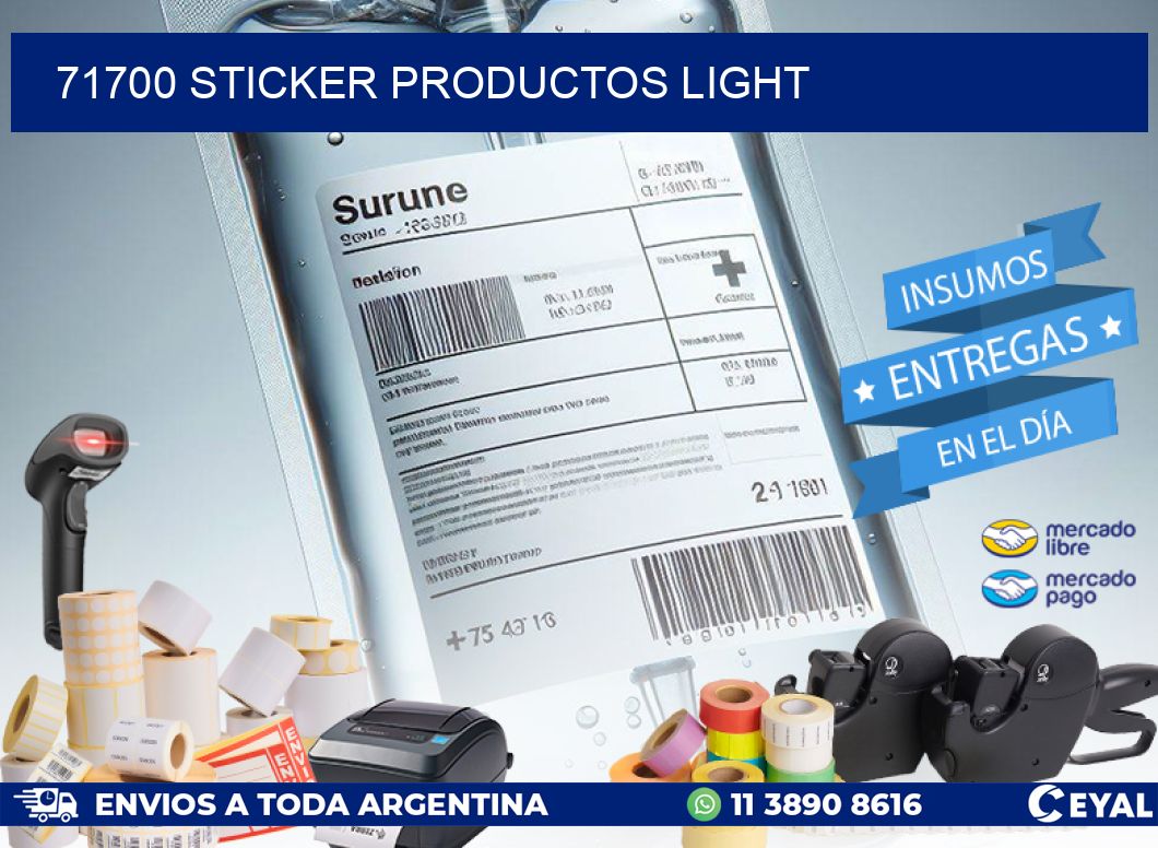 71700 STICKER PRODUCTOS LIGHT