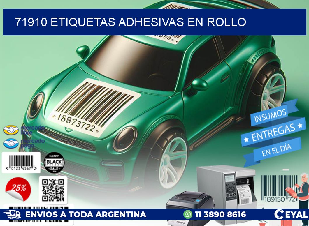 71910 etiquetas adhesivas en rollo