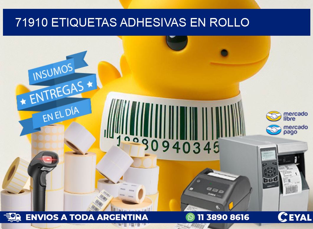 71910 etiquetas adhesivas en rollo
